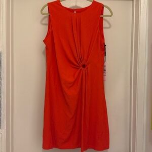 Calvin Klein - NWT Bright Orange Sleeveless Mini Dress w/ Cutout - Size 10
